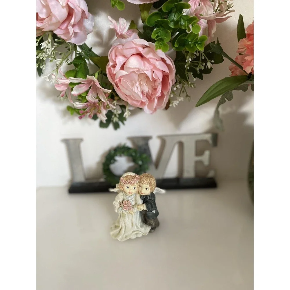 Ganz 95' Wedding Cake Topper Bride & Groom Bless This Marriage Figure G4456‎ Vtg